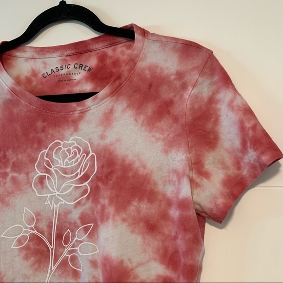 Aeropostale | Tie Dye Graphic Roses Tee Shirt - Picture 3 of 13